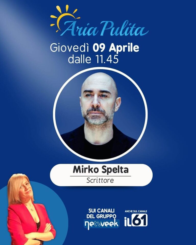 Mirko Spelta spettacolo teatrale Scusa ma dobbiamo parlare immagine promozionale con sfondo cosmico e volto dell’autore